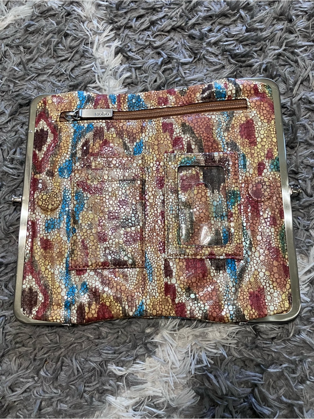 Hobo int Colorful Metallic snake wallet
